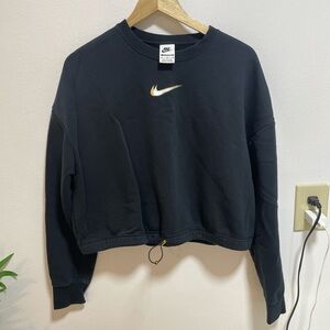 Nike Women's Black Drawstring Sweatshirt